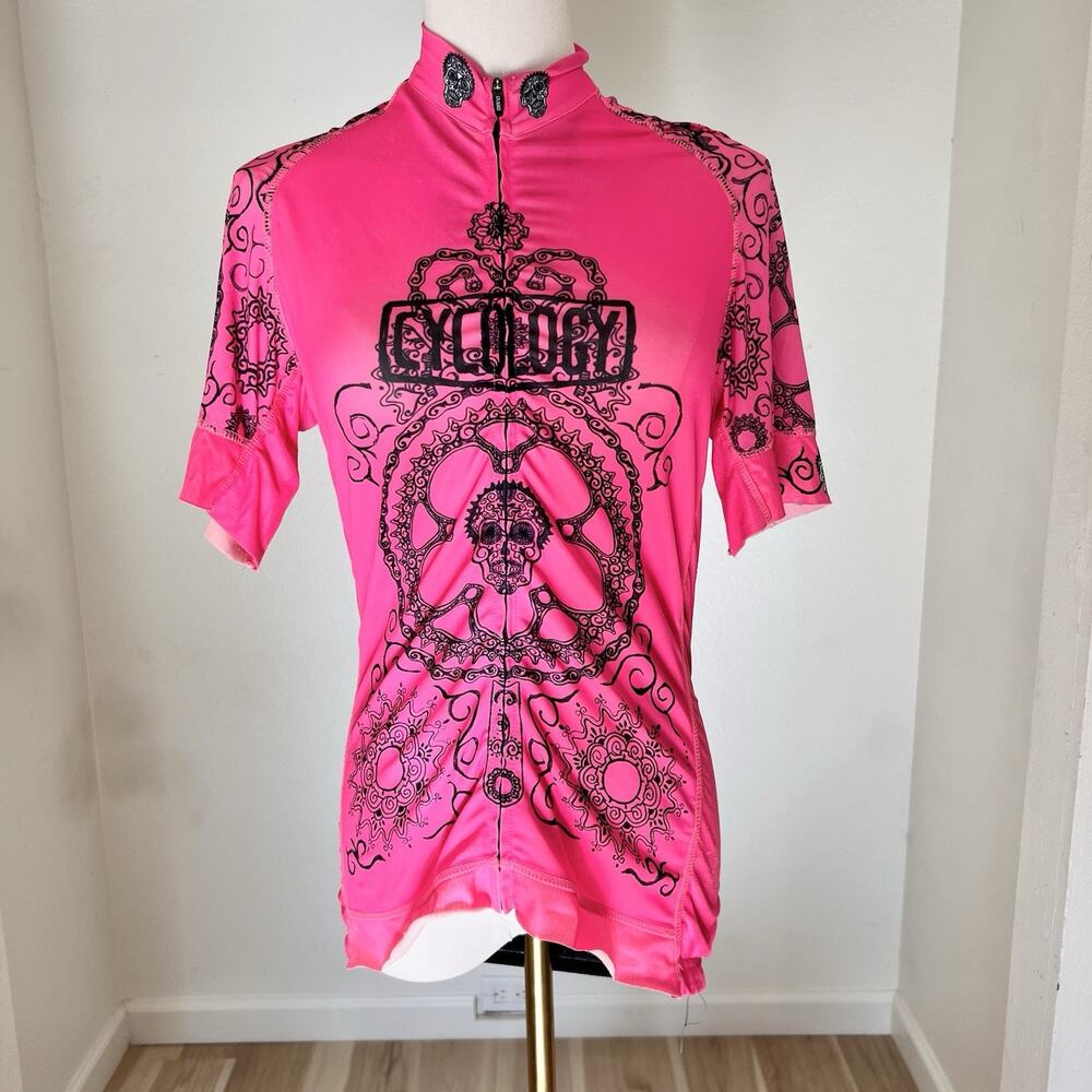 Cycology Day of the Living Cycling Jersey Women’s Medium Short Sleeve SPF 50 - Picture 2 of 5